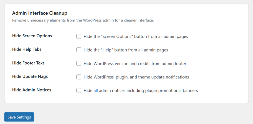 white label WordPress admin